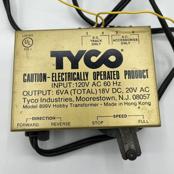 TYCO HO Scale Model 899V Hobby Transformer, Train Power Pack UNTESTED - Picture 2 of 8